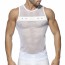 Addicted Mesh Mixed Tank Top - Wit
