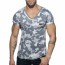 Addicted Washed Camo T-Shirt - Charcoal voorkant
