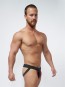 Mister B Neoprene Jockstrap Zwart Rood Zijkant