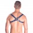 Mister B Sling Leren Harnas Blauw Achterkant