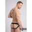 Maskulo Microfiber Jockstrap - Zwart schuin achter