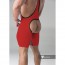 Maskulo Armored Fetish Wrestling Singlet Open Rear - Red