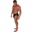 665 Leather Neoprene Brief Balck and Yellow