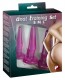 Paarse set met 3 buttplugs - verpakt