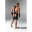 Maskulo Armored Men's Wrestling Singlet - Zwart schuin achter